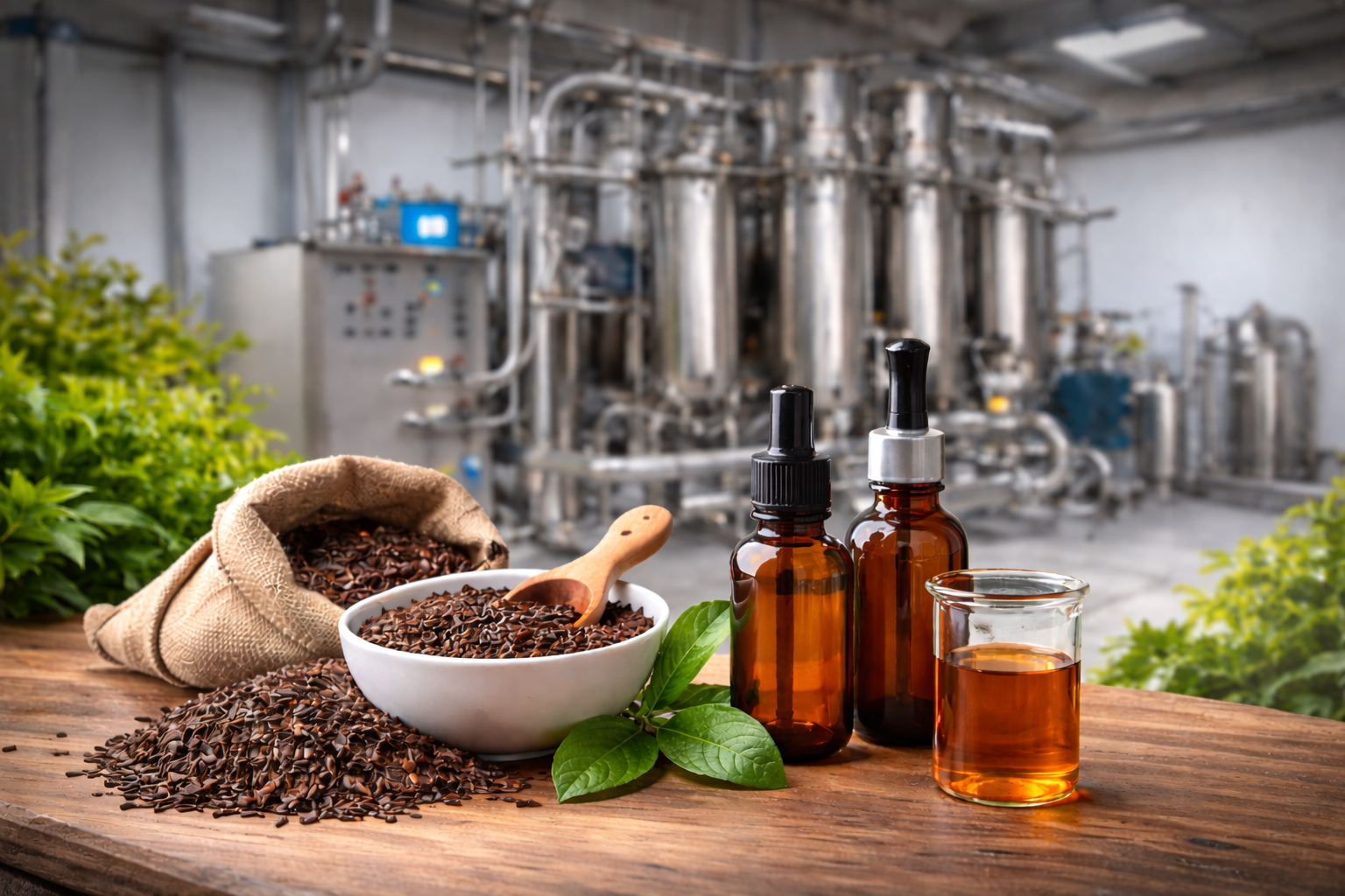 Black tea extract processing plant using Sri Lankan Ceylon tea for beverage and cosmetic industries