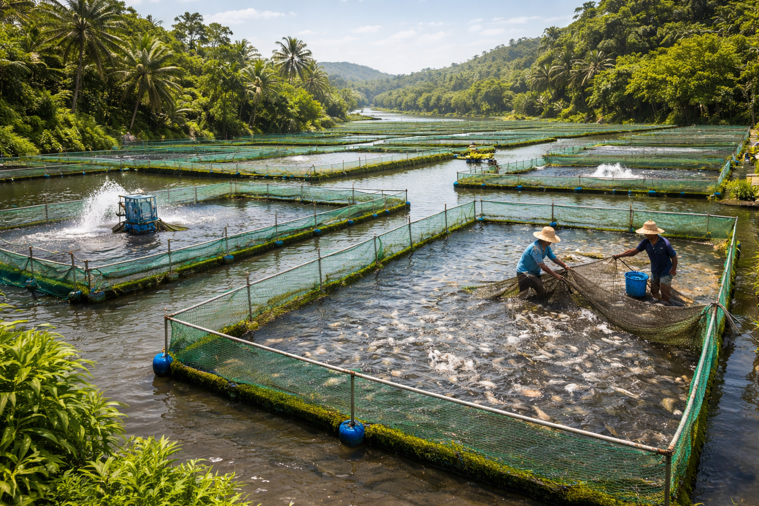Freshwater fish farming ponds in Sri Lanka suitable for aquaculture investment