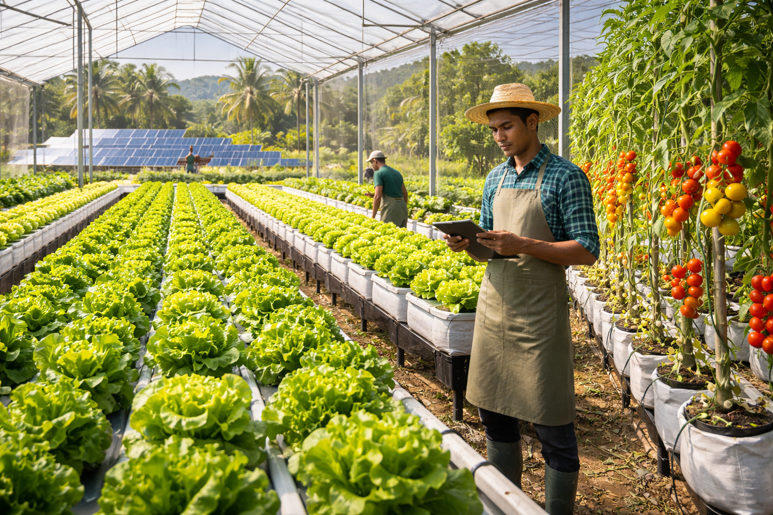 Modern climate smart greenhouse agriculture in Sri Lanka