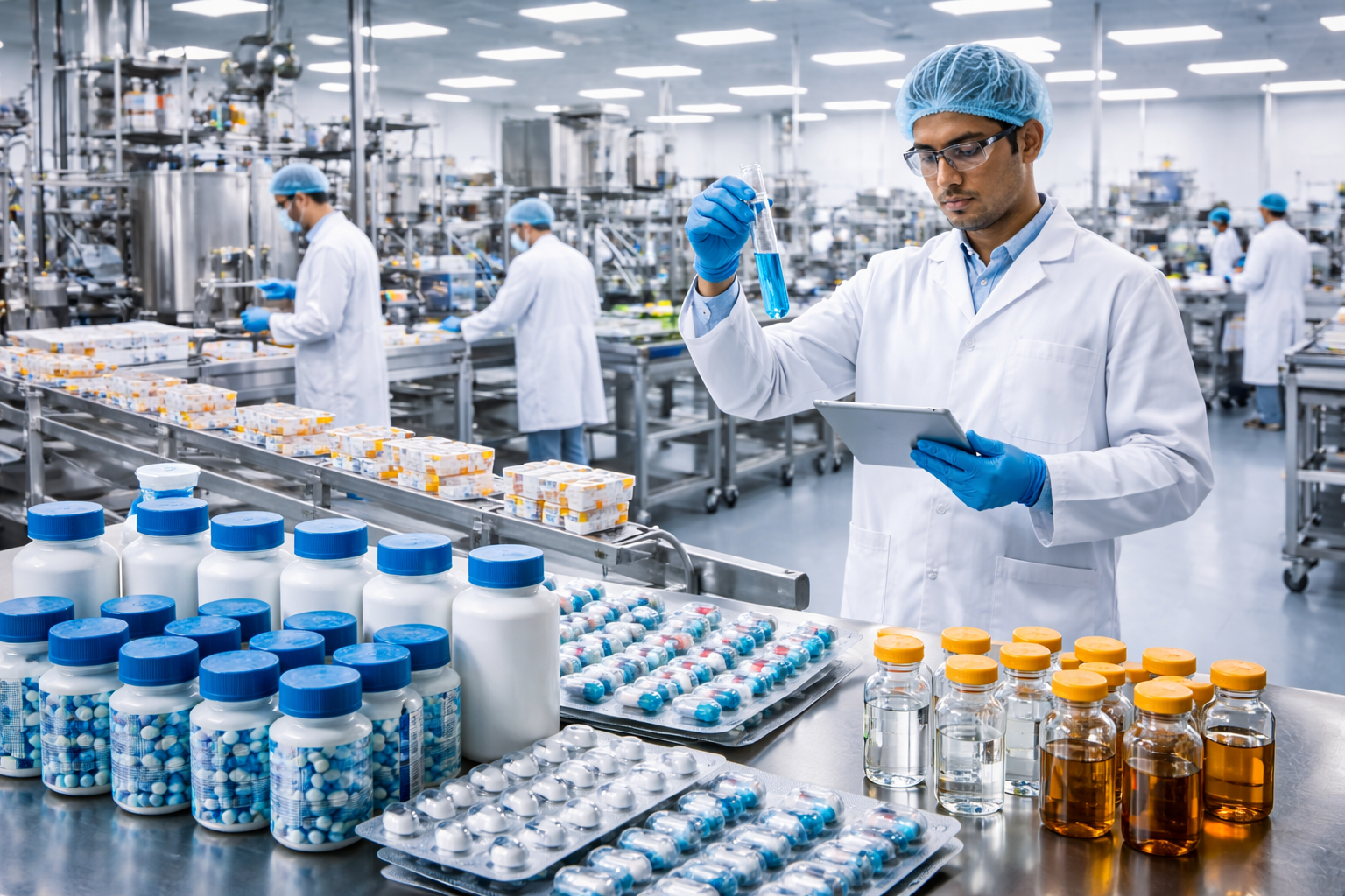 Pharmaceutical manufacturing facility producing medical products in Sri Lanka