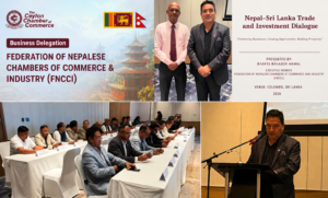 Home FNCCI delegation representatives and Sri Lankan business leaders attending the Nepal–Sri Lanka Trade and Investment Dialogue at Courtyard by Marriott Colombo to discuss trade, investment, and business collaboration opportunities.