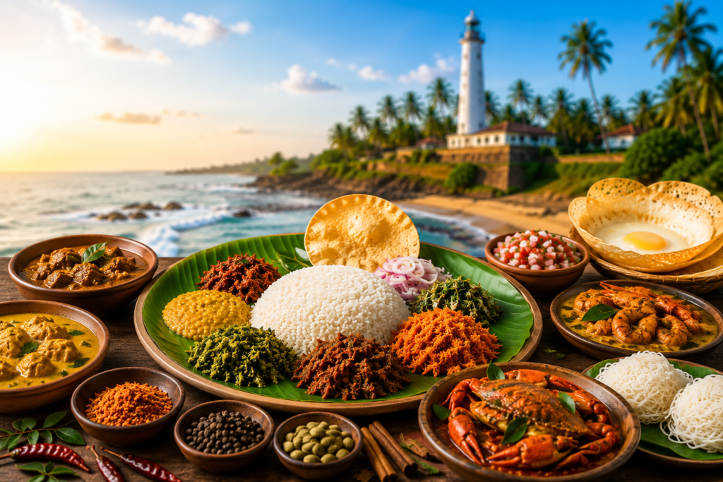 Sri Lanka Among the World's Top 50 Culinary Destinations Sri Lanka Among the World's Top 50 Culinary Destinations showcasing traditional Sri Lankan cuisine and coastal dining experiences.