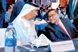 Port City Colombo Targets Gulf Investment Through UAE Partnership UAE and Sri Lankan officials discussing at the Sri Lanka Beyond Your Dreams investment event in Dubai